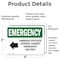 Signmission Ammonia Diffuser Control With Symbol Emergency Sign, Vinyl Decal, 5in W x 3.5in L, 2PK OS-2PACK-EM-D-35-L-10293 - alternate 4